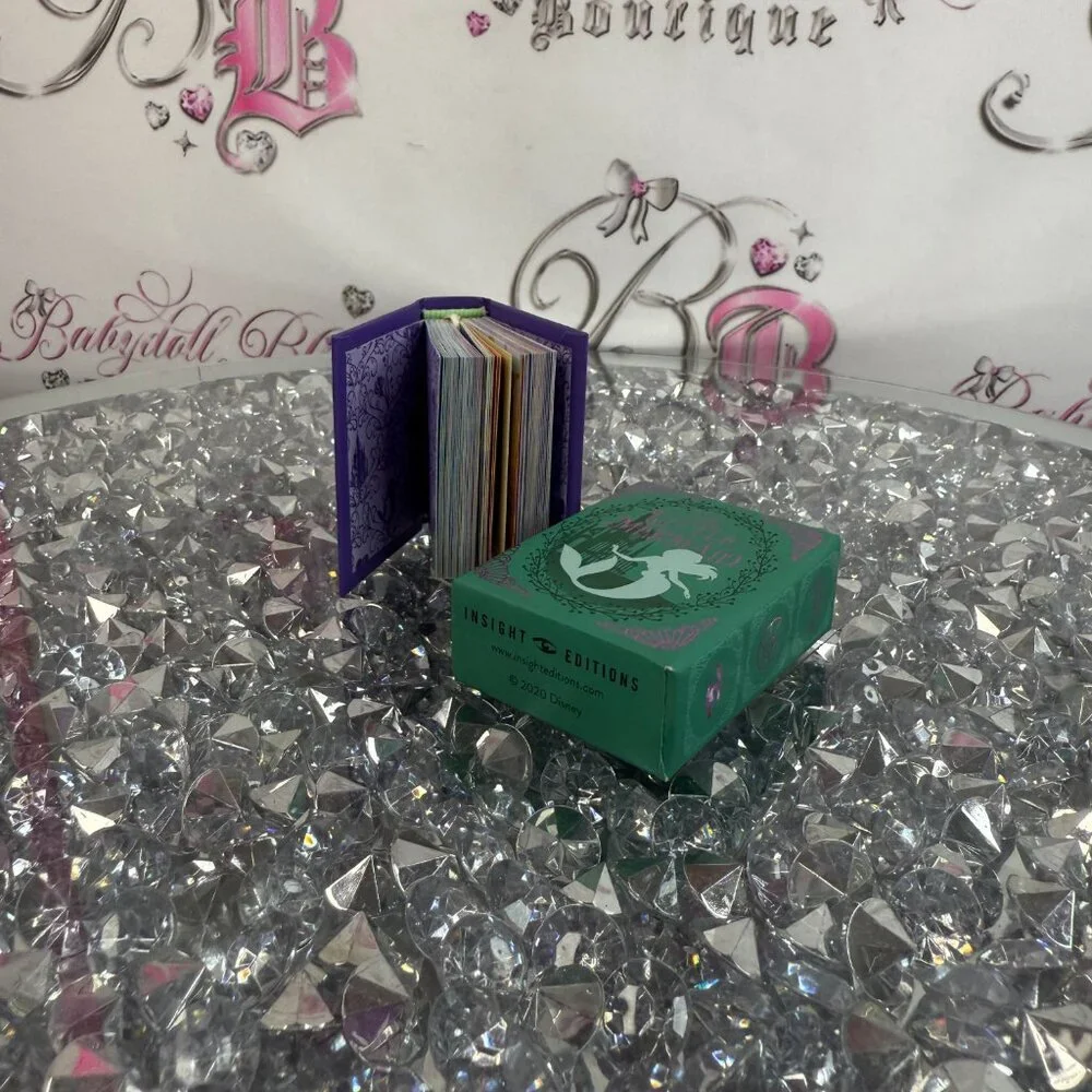 disney princess little mermaid purple green miniature book collectables mini